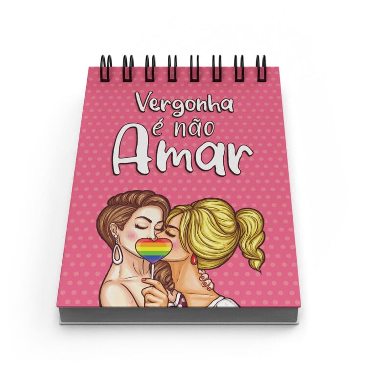 Kit Caderno, Bloco e Caneca – Namorados – Vergonha Não Amar