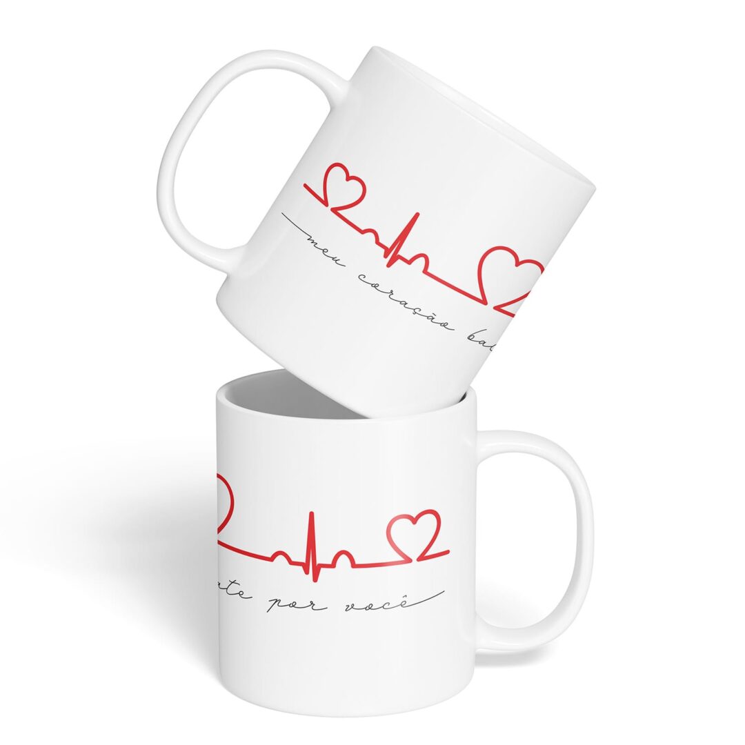Kit Caderno, Bloco e Caneca - Namorados - Bate por Você