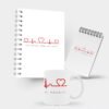 Kit Caderno, Bloco e Caneca - Namorados - Bate por Você