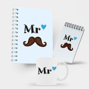 Kit Caderno, Bloco e Caneca - Namorados - Mr