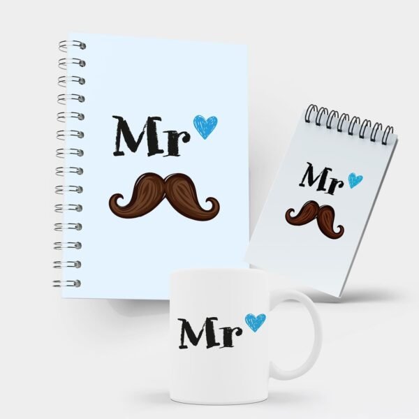 Kit Caderno, Bloco e Caneca - Namorados - Mr