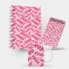 Kit Caderno, Bloco e Caneca - Namorados - XOXO - Rosa