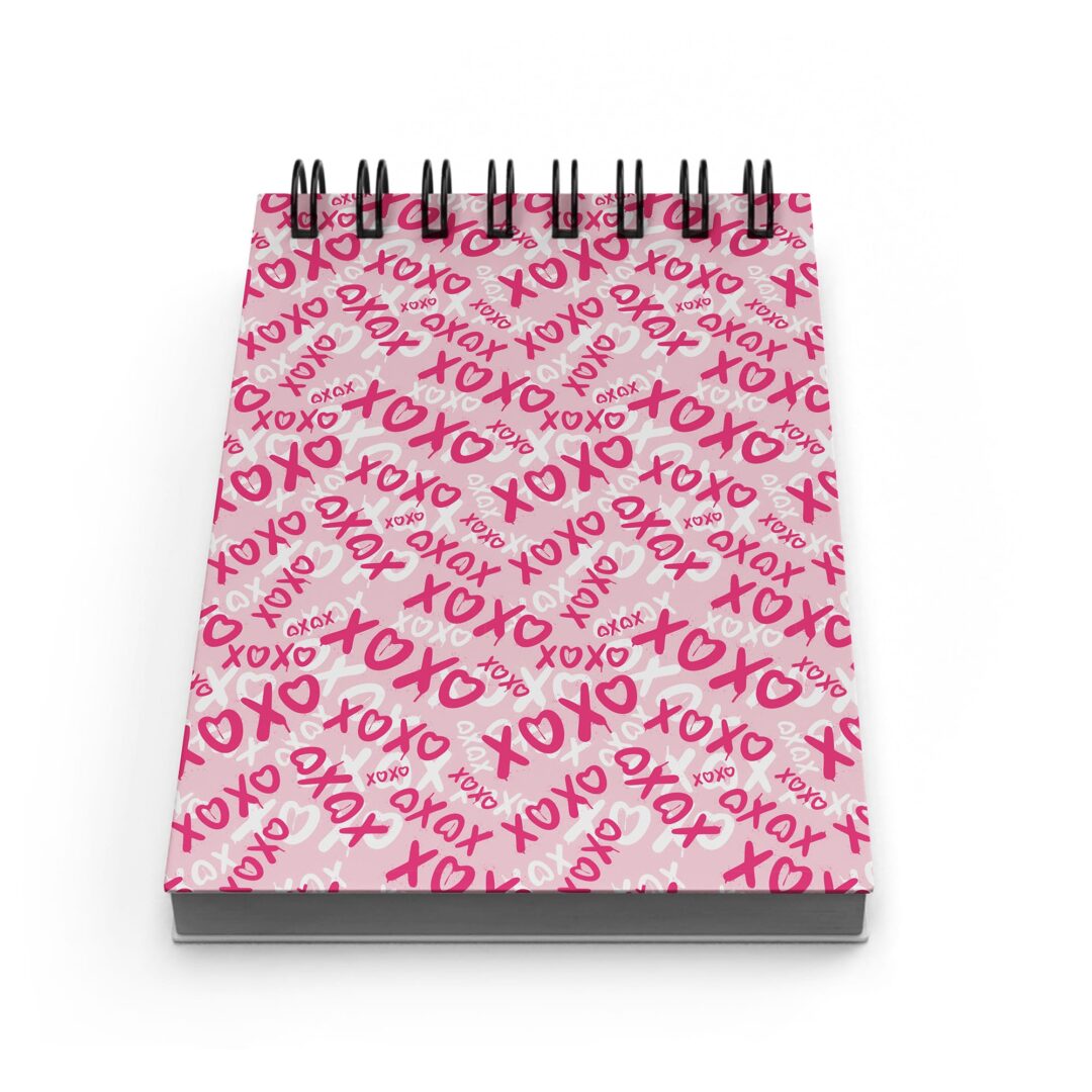 Kit Caderno, Bloco e Caneca - Namorados - XOXO - Rosa