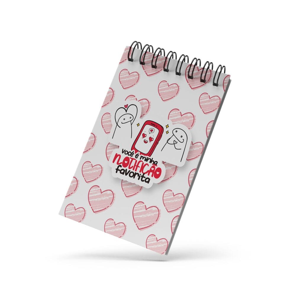 Bloco de Notas 10x15cm - Amor - Flork - Notificação Favorita