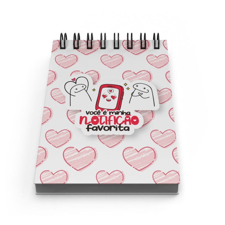 Bloco de Notas 10x15cm – Amor – Flork – Notificação Favorita