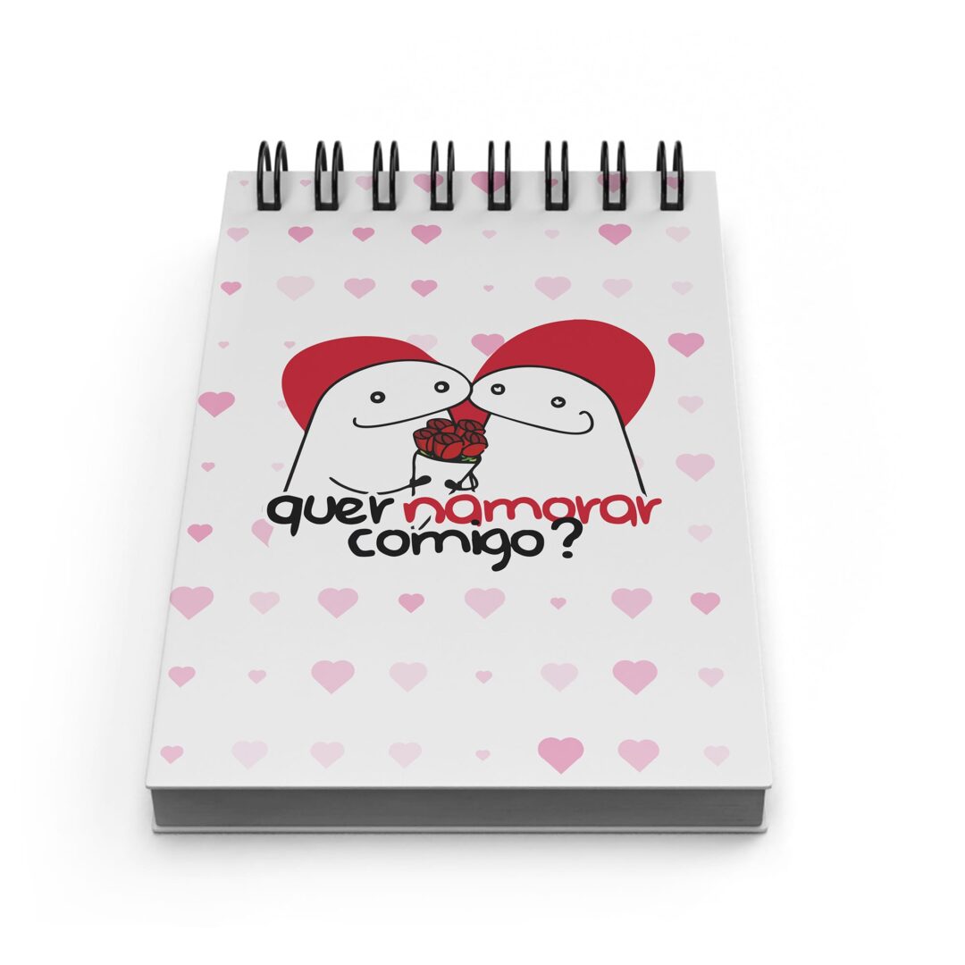 Bloco de Notas 10x15cm - Amor - Flork - Quer Namorar Comigo