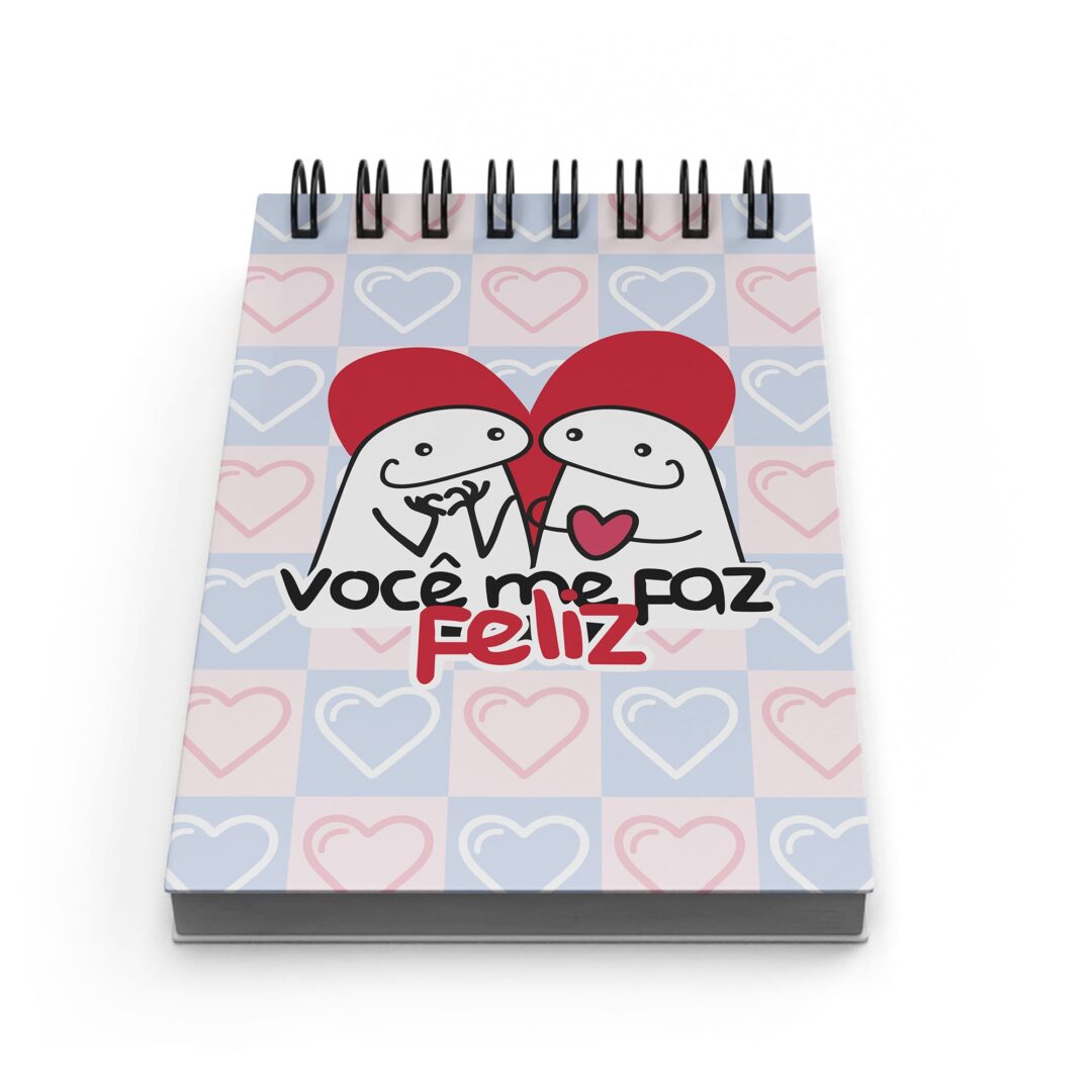 Bloco de Notas 10x15cm - Amor - Flork - Você Me Faz Feliz