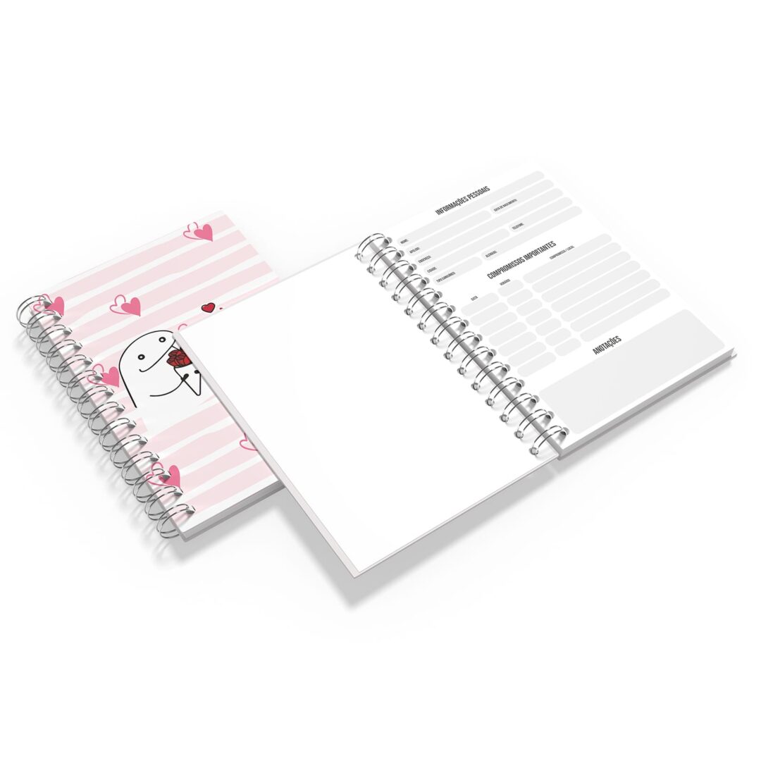 Caderno Grande 19x27cm - Amor - Flork - Eu Te Amo Tanto