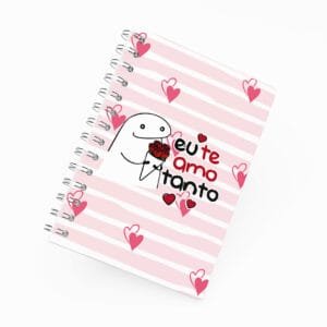 Caderno Grande 19x27cm - Amor - Flork - Eu Te Amo Tanto