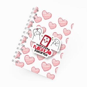 Caderno Grande 19x27cm - Amor - Flork - Notificação Favorita