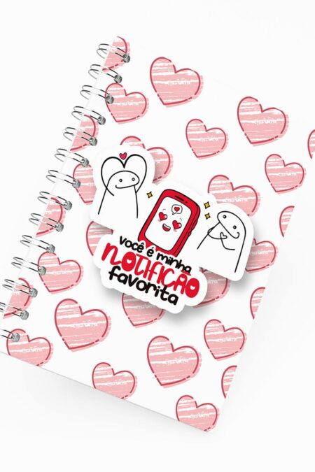 Caderno Grande 19x27cm - Amor - Flork - Notificação Favorita