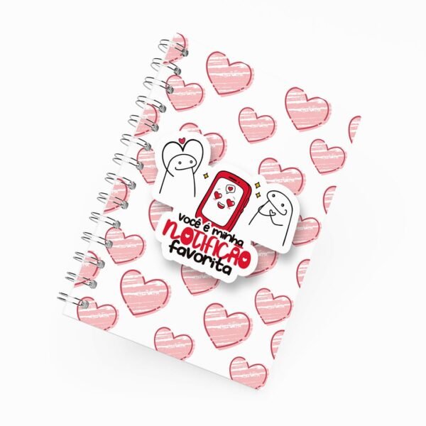 Caderno Grande 19x27cm - Amor - Flork - Notificação Favorita