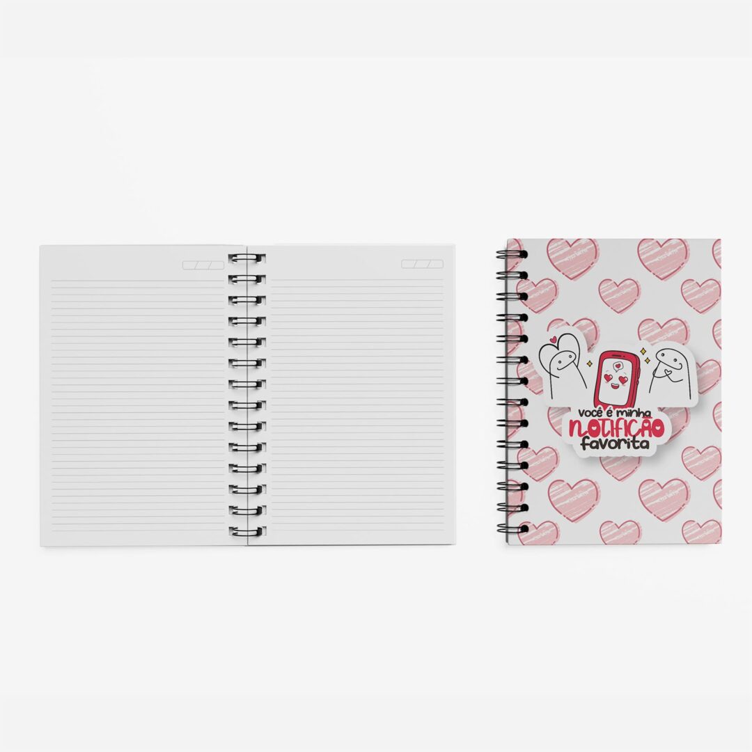 Caderno Grande 19x27cm - Amor - Flork - Notificação Favorita