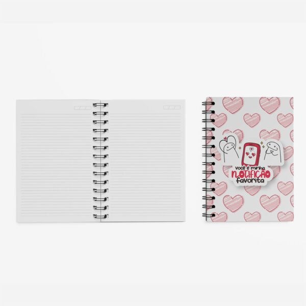 Caderno Grande 19x27cm - Amor - Flork - Notificação Favorita - Imagem 3