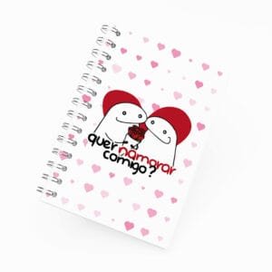 Caderno Grande 19x27cm - Amor - Flork - Quer Namorar Comigo