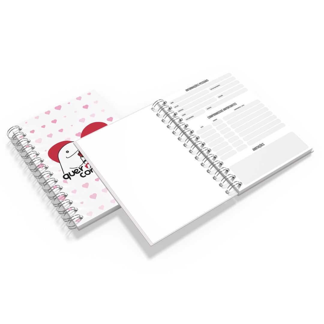 Caderno Grande 19x27cm - Amor - Flork - Quer Namorar Comigo