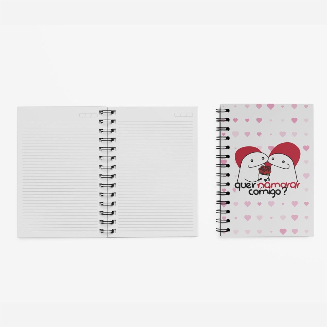 Caderno Grande 19x27cm - Amor - Flork - Quer Namorar Comigo