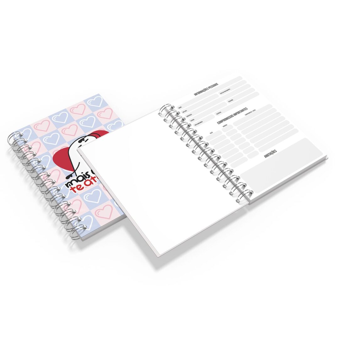 Caderno Grande 19x27cm - Amor - Flork - Te Aturando
