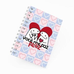 Caderno Grande 19x27cm - Amor - Flork - Você Me Faz Feliz