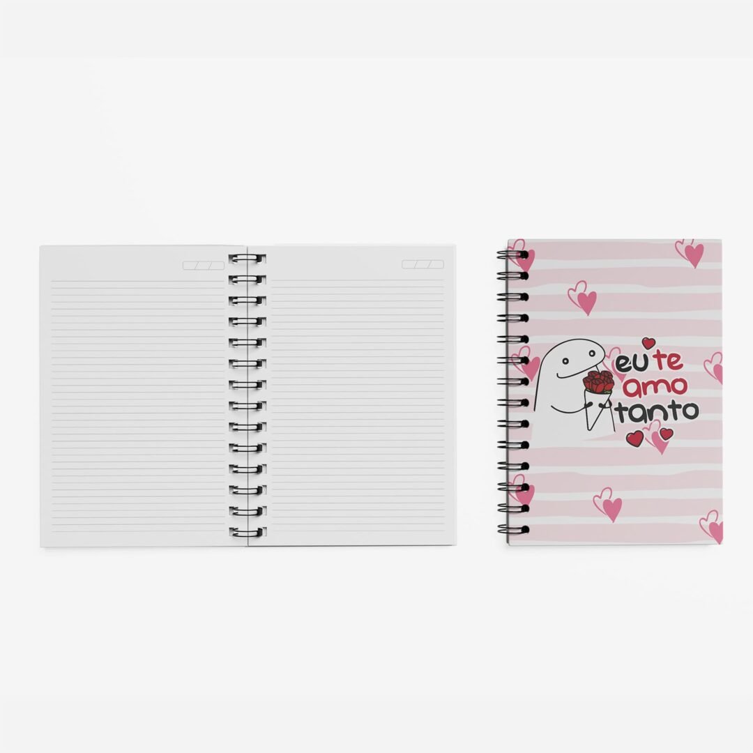 Kit Caderno, Bloco e Caneca - Amor - Flork - Eu Te Amo Tanto