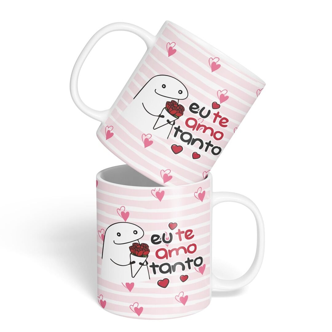 Kit Caderno, Bloco e Caneca - Amor - Flork - Eu Te Amo Tanto