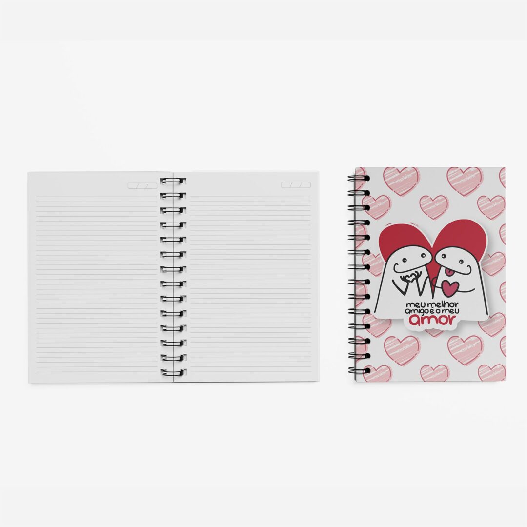 Kit Caderno, Bloco e Caneca - Amor - Flork - Melhor Amigo