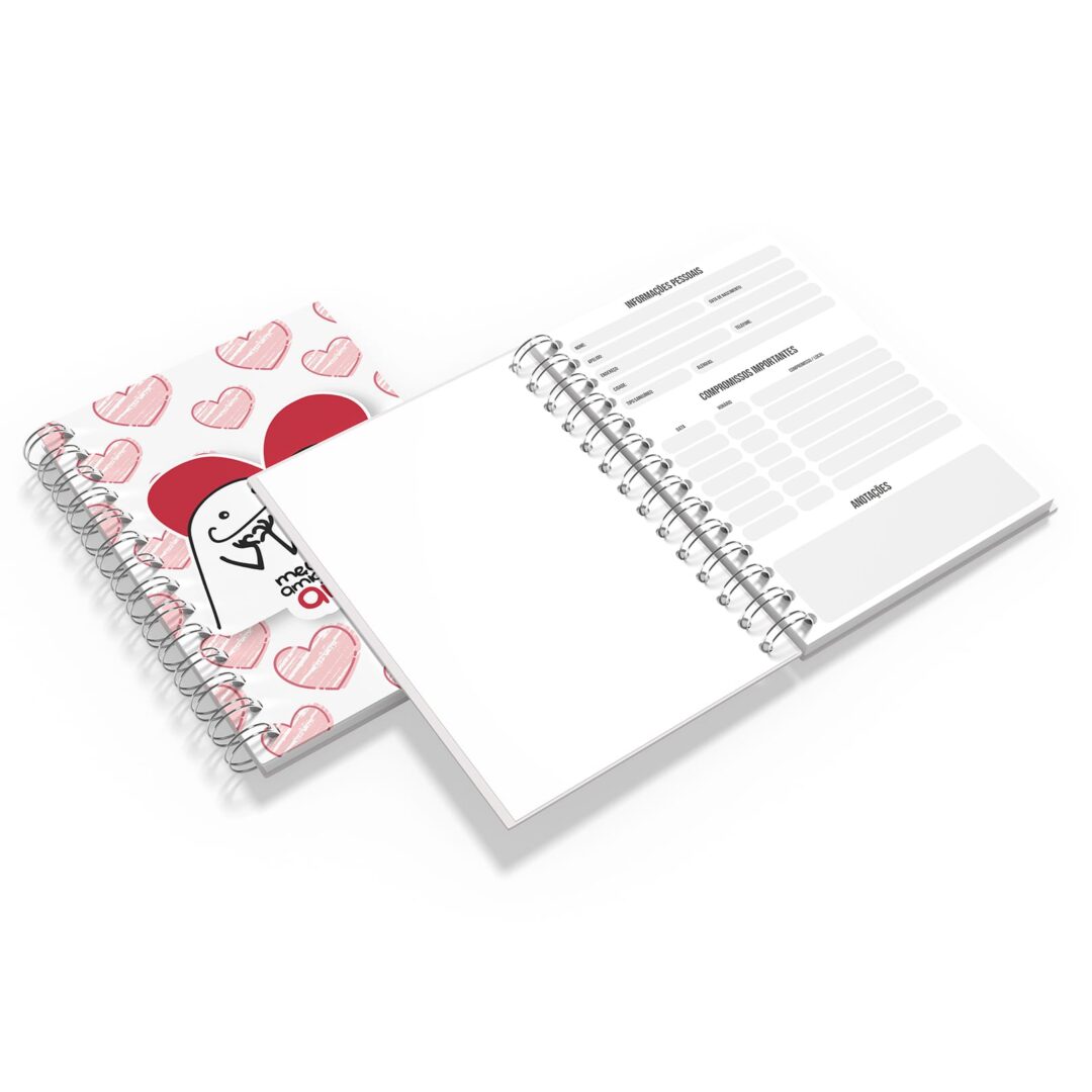 Kit Caderno, Bloco e Caneca - Amor - Flork - Melhor Amigo