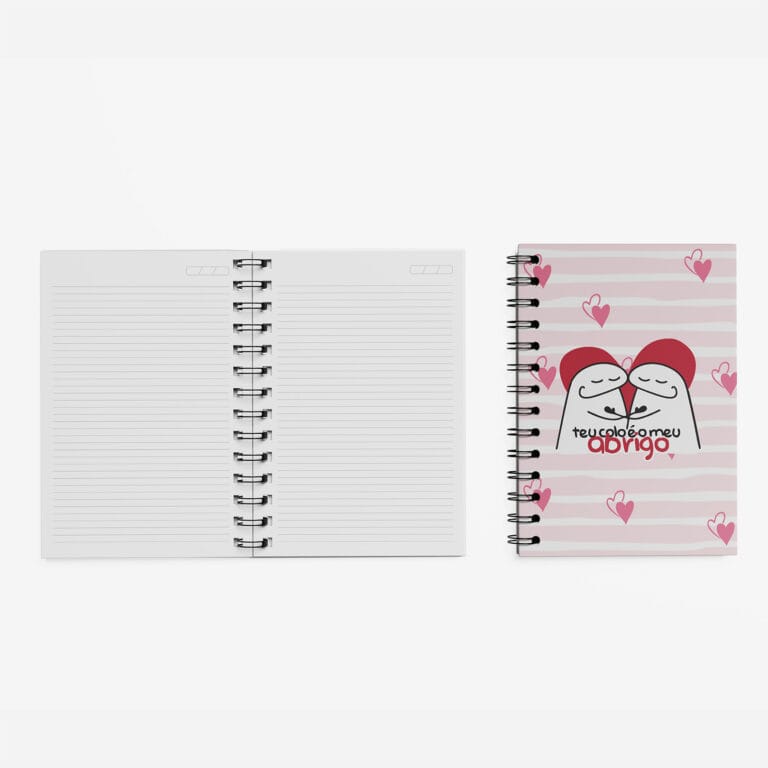 Kit Caderno, Bloco e Caneca – Amor – Flork – Meu Abrigo