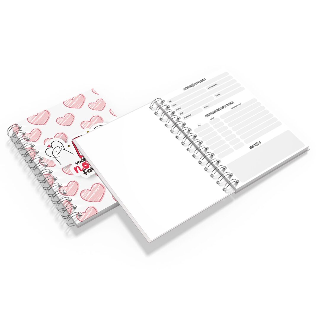 Kit Caderno, Bloco e Caneca - Amor - Flork - Notificação