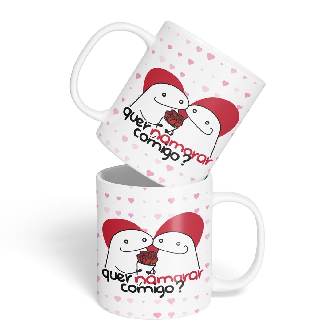 Kit Caderno, Bloco e Caneca - Amor - Flork - Quer Namorar