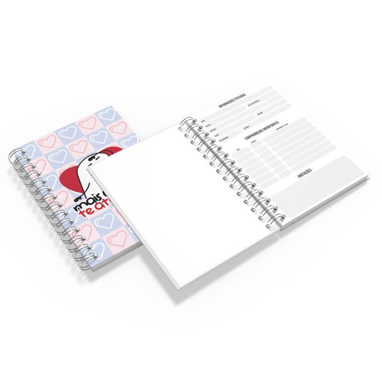 Kit Caderno, Bloco e Caneca – Amor – Flork – Te Aturando