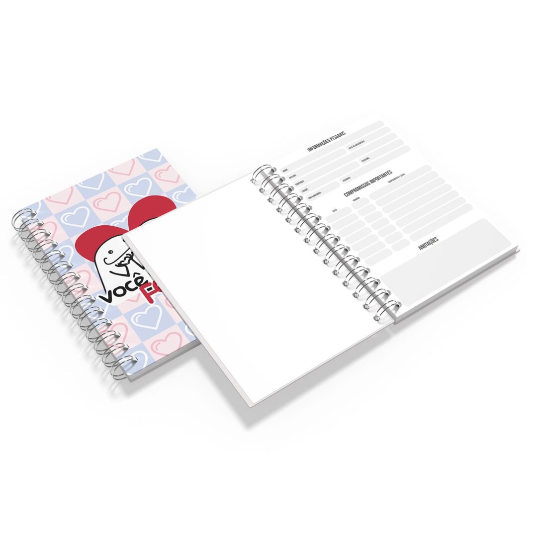 Kit Caderno, Bloco e Caneca - Amor - Flork - Me Faz Feliz