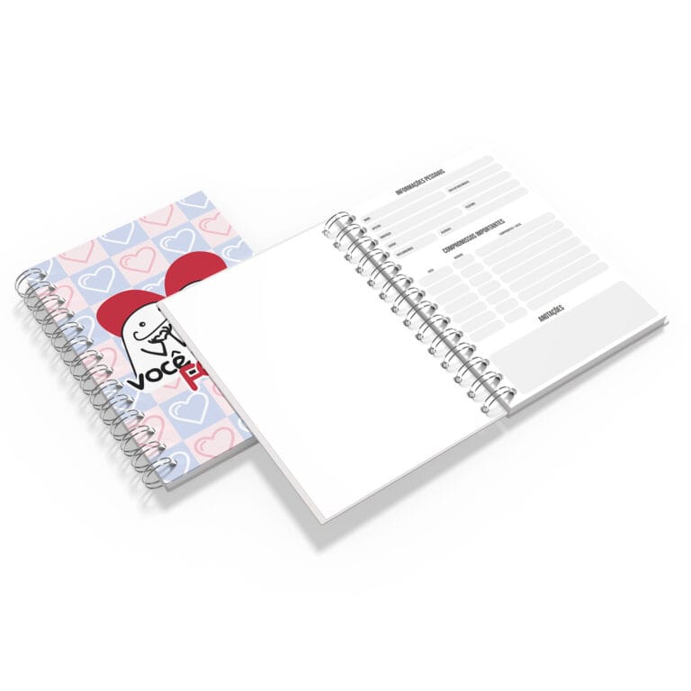 Kit Caderno, Bloco e Caneca – Amor – Flork – Me Faz Feliz