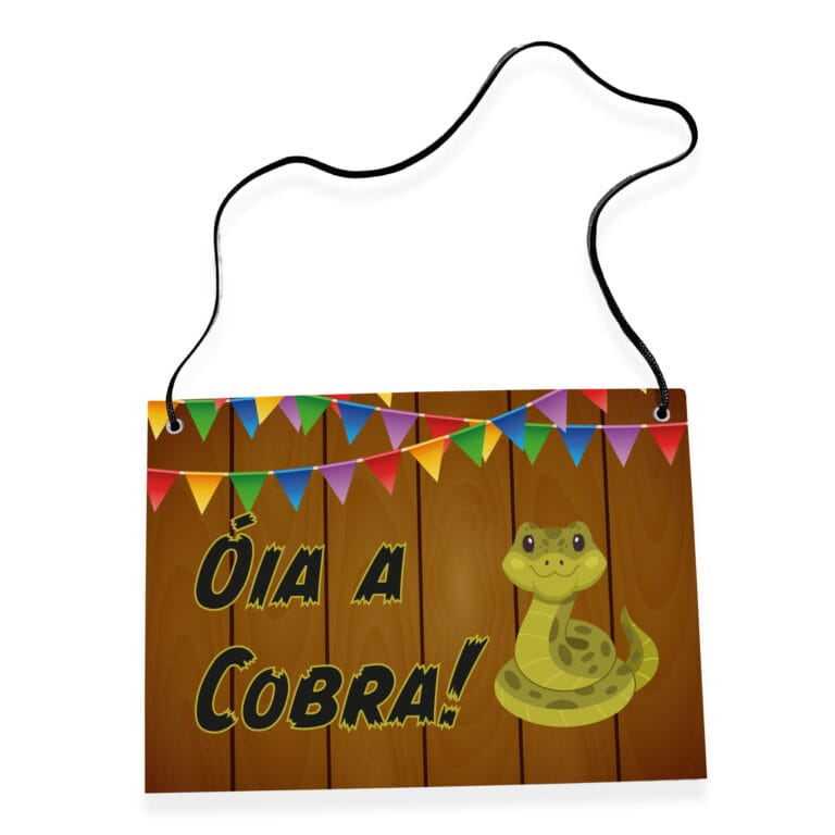 Placa Fantasia – Festa Junina – Óia a Cobra