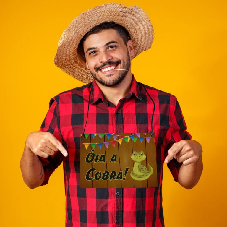 Placa Fantasia – Festa Junina – Óia a Cobra