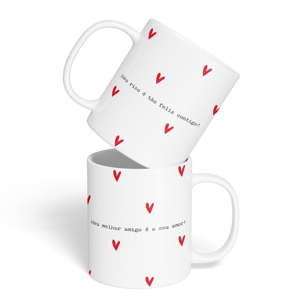Caneca Cerâmica - Amor - Meu Riso é Tão Feliz Contigo