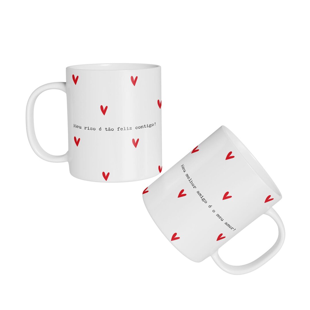 Caneca Cerâmica - Amor - Meu Riso é Tão Feliz Contigo