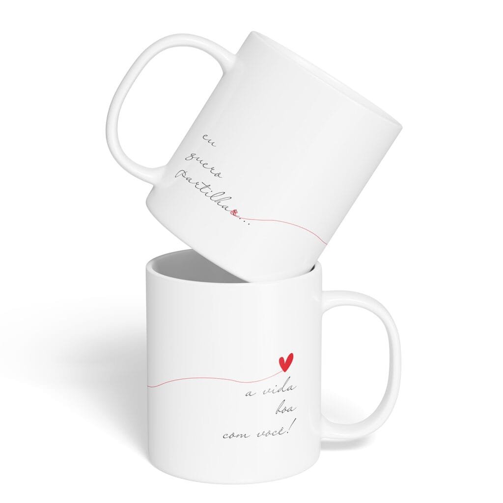 Caneca Cerâmica - Amor - Partilhar a Vida Boa com Você