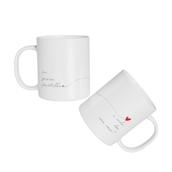 Caneca Cerâmica - Amor - Partilhar a Vida Boa com Você - Imagem 2