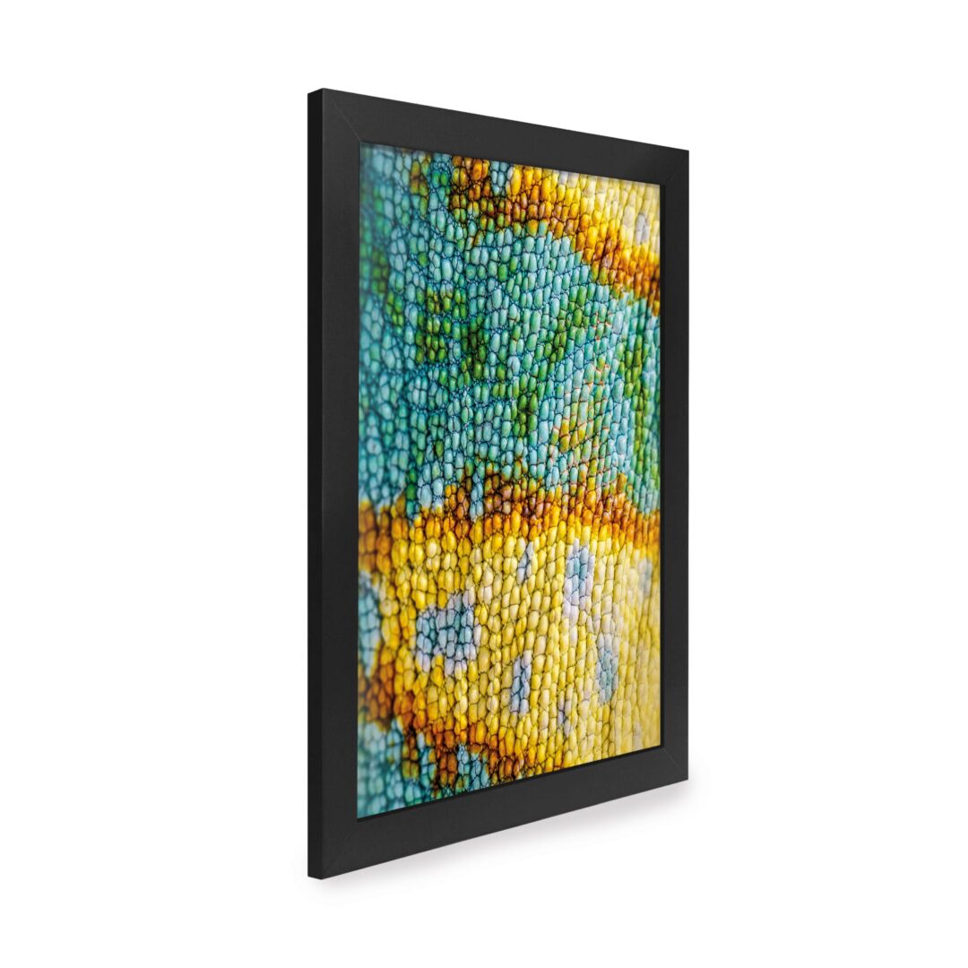 Quadro Decorativo 30x42cm - Textura Animal - Camaleão
