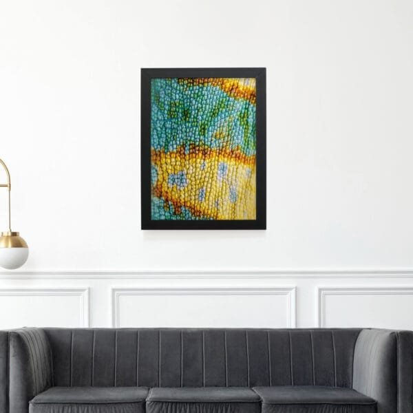 Quadro Decorativo 30x42cm - Textura Animal - Camaleão - Imagem 3