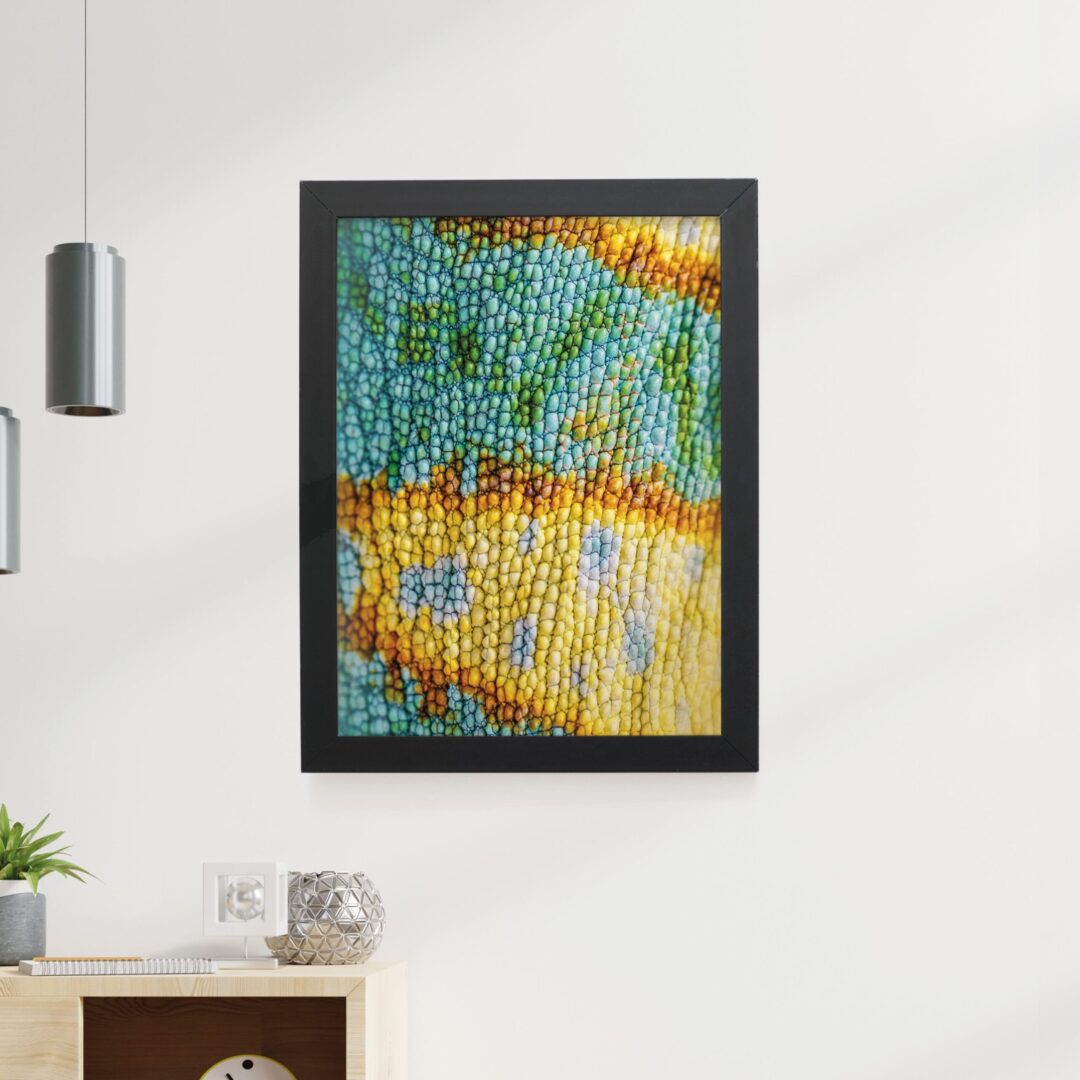 Quadro Decorativo 30x42cm - Textura Animal - Camaleão