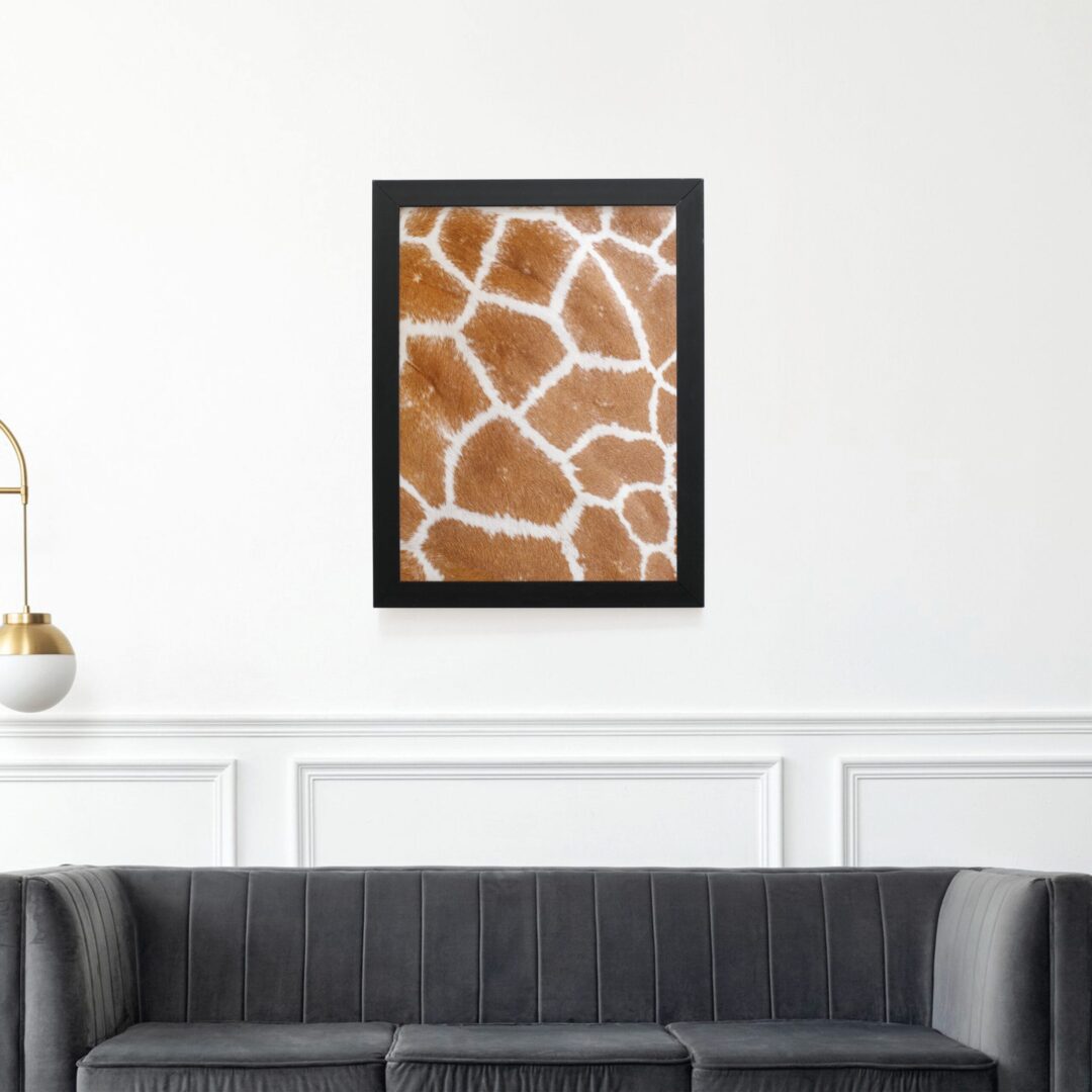 Quadro Decorativo 30x42cm - Textura Animal - Girafa
