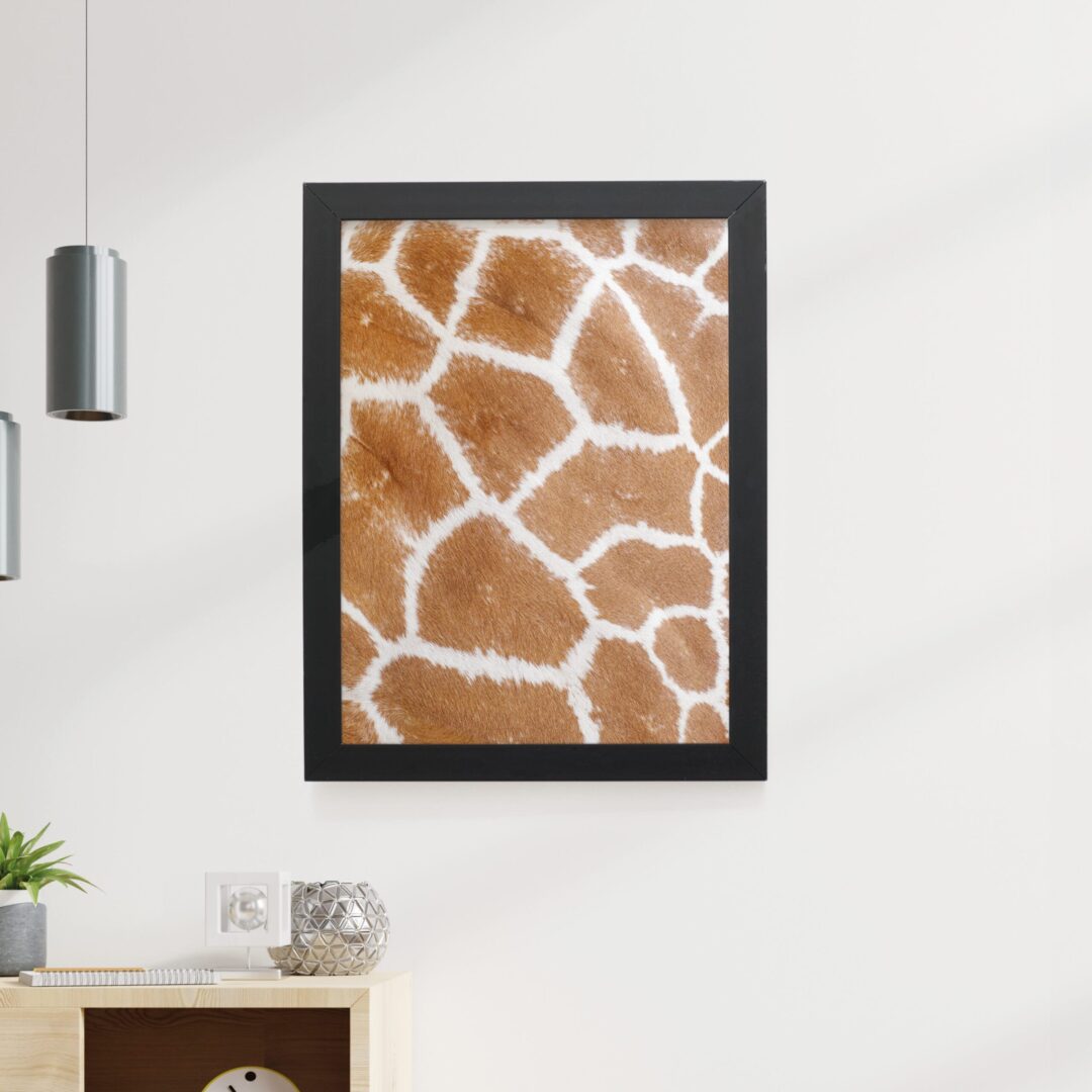 Quadro Decorativo 30x42cm - Textura Animal - Girafa