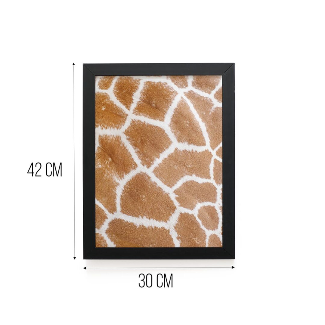 Quadro Decorativo 30x42cm - Textura Animal - Girafa