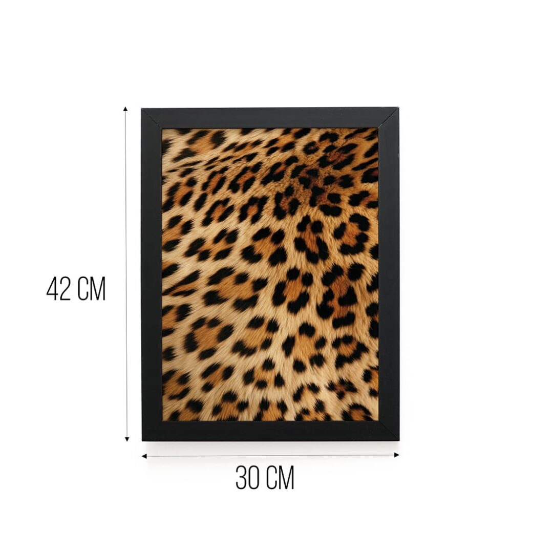 Quadro Decorativo 30x42cm - Textura Animal - Leopardo