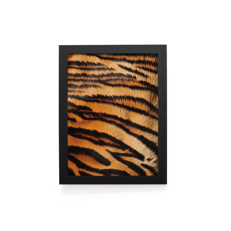 Quadro Decorativo 30x42cm – Textura Animal – Tigre