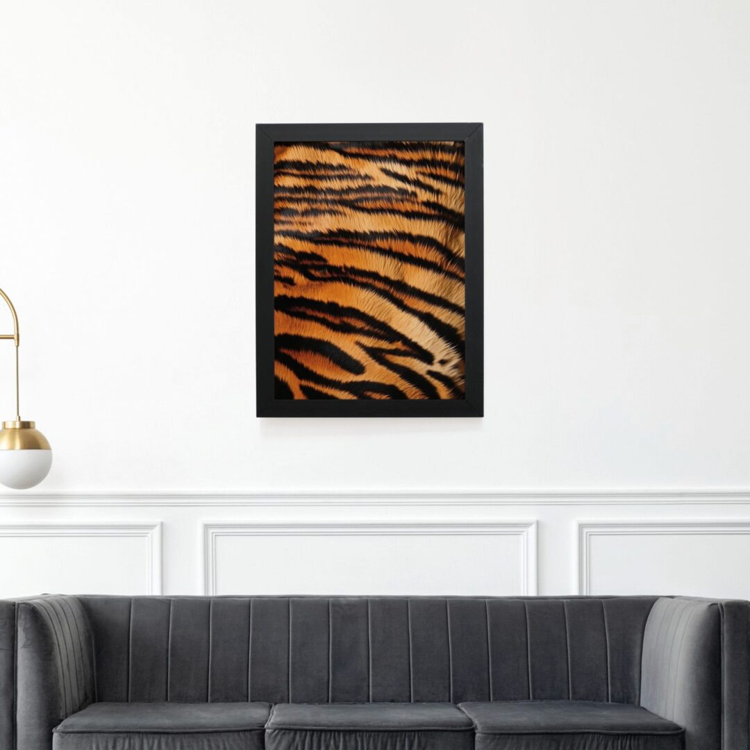 Quadro Decorativo 30x42cm - Textura Animal - Tigre
