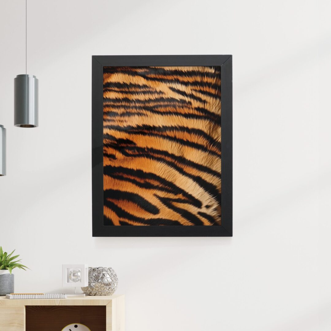 Quadro Decorativo 30x42cm - Textura Animal - Tigre