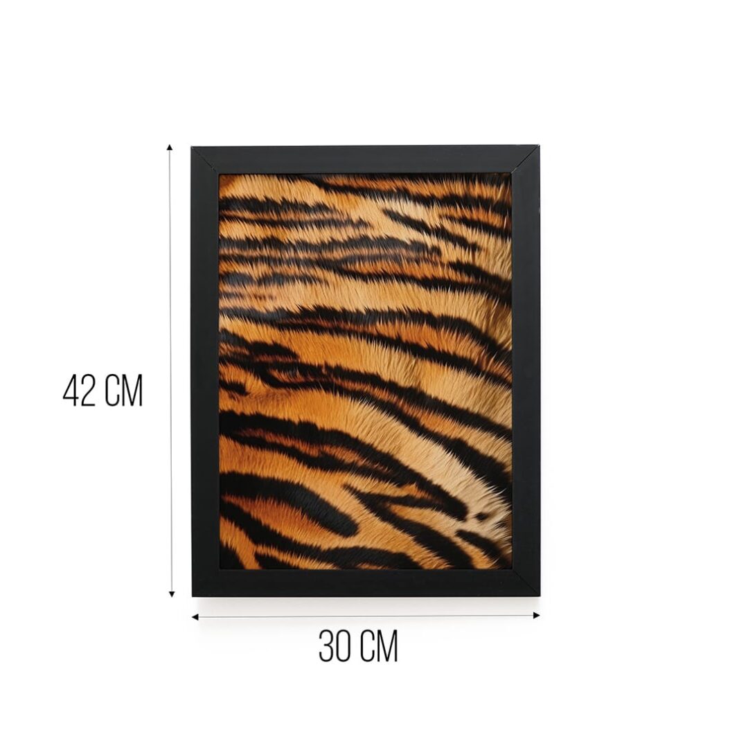 Quadro Decorativo 30x42cm - Textura Animal - Tigre